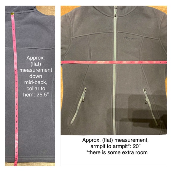 FLEECE ZIP JACKET HOODIE WOMEN’S M GRAY by OUTDOORMASTER Water & Stain Resistant - Picture 7 of 12